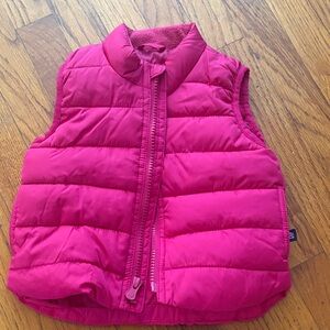 GAP Baby Bright Pink Quilted Puffer Vest